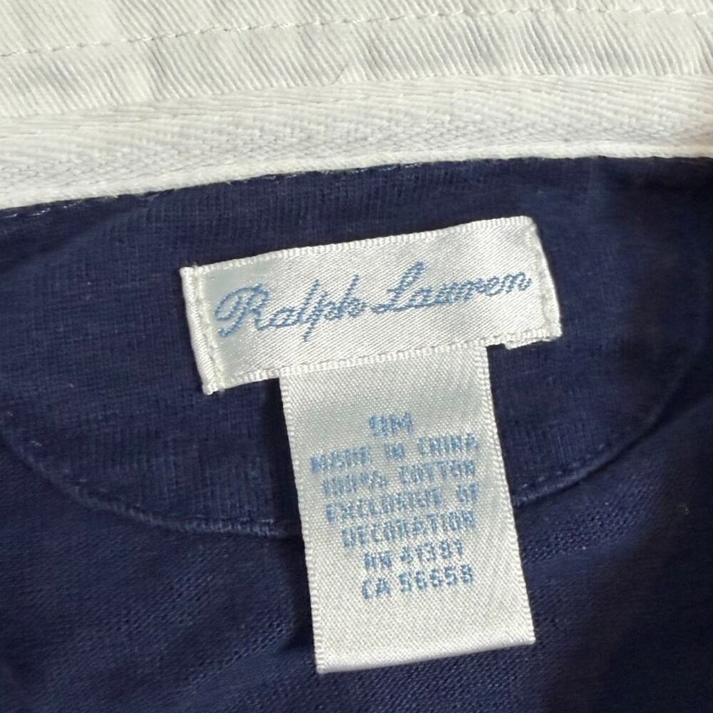 Polo Ralph Lauren 9 mo Boys Polo Jumpsuit One Piece Navy Blue - Picture 3 of 5